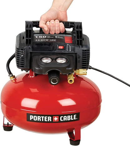 Air Compressor, 6-Gallon, Pancake, Oil-Free