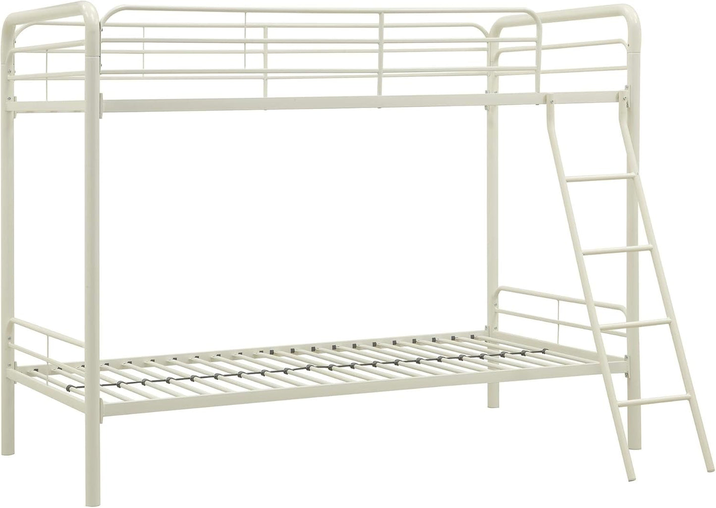 DHP Dusty Twin Over Full Metal Bunk Bed, Off White