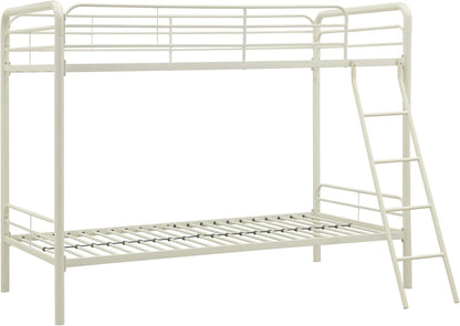 DHP Dusty Twin Over Full Metal Bunk Bed, Off White