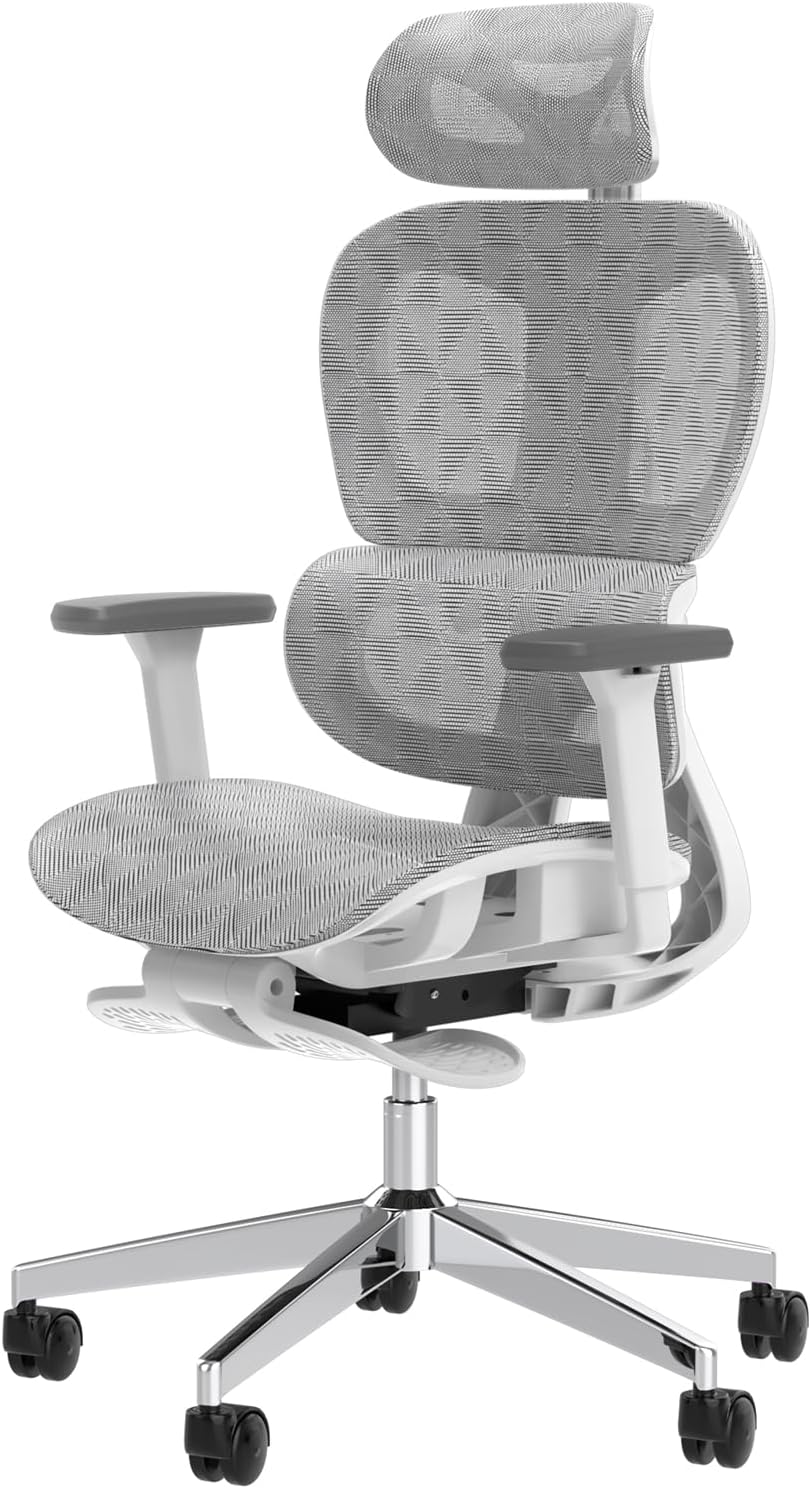 Ergonomic Office Chair – High Back Mesh Desk Chair with 3D Adjustable Armrests, Wheels, for Home and Office (Black)